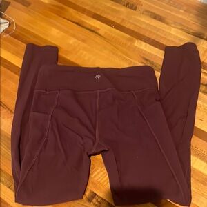 Athleta Girls Maroon Leggings yoga nwot 7